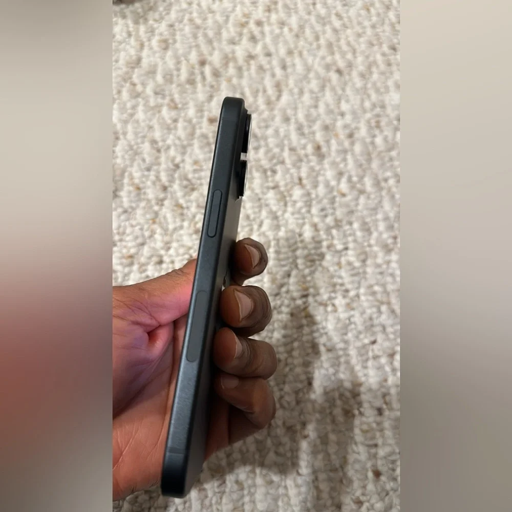 Black Smartphone with Blue Screen